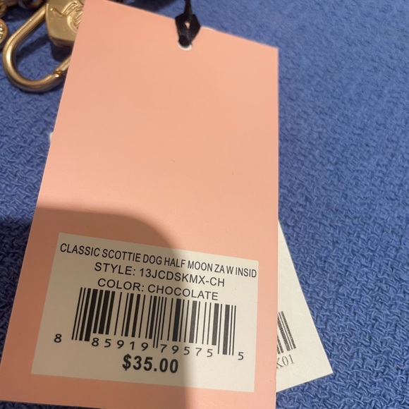 Juicy Couture Chocolate and Pink Heart Coin Pouch velvet - Picture 8 of 8